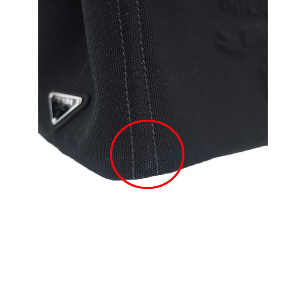 Prada shoulder embossed Tote Canapa Canvas adjustable black lettering - Picture 5 of 9